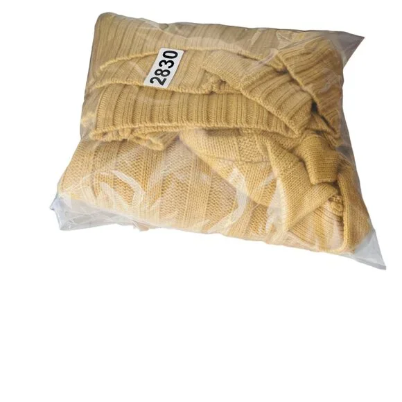 Merokeety Womens Cable Knit Button-Up Cardigan Sweater With Pockets Yellow - Picture 6 of 6